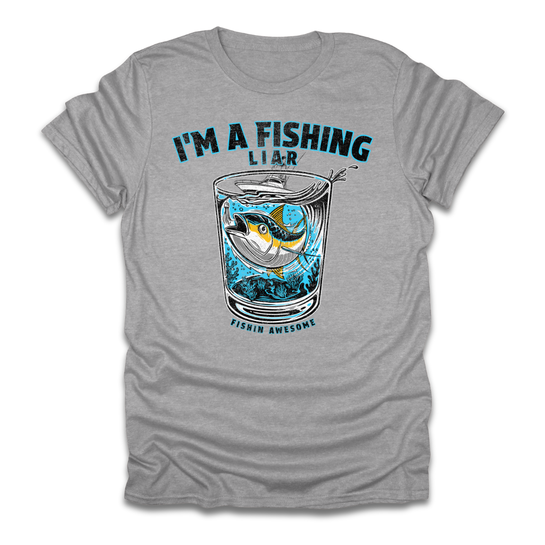 Fishing Liar Glass T-Shirt