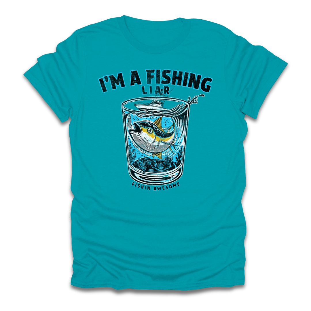 Fishing Liar Glass T-Shirt