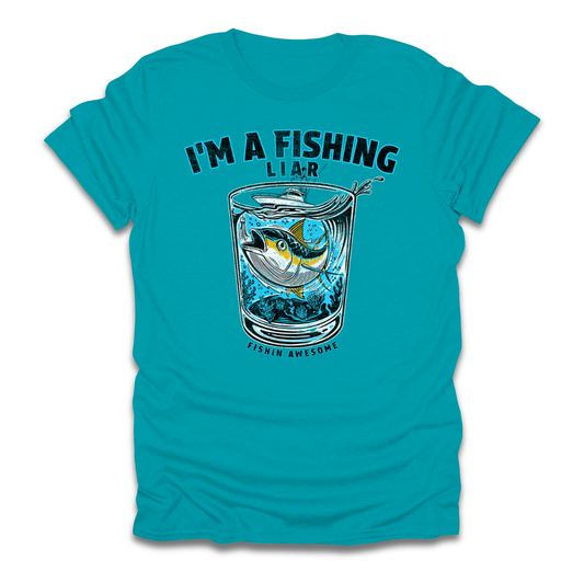 Fishing Liar Glass T-Shirt