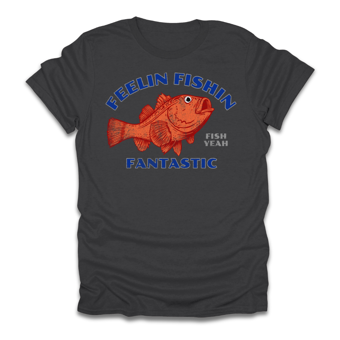 Feelin Fishin Fantastic Orange Fish T-Shirt
