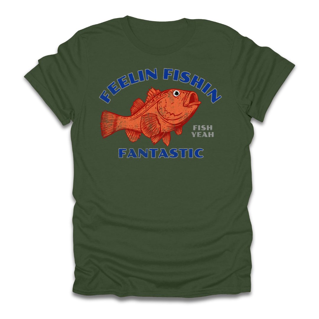 Feelin Fishin Fantastic Orange Fish T-Shirt