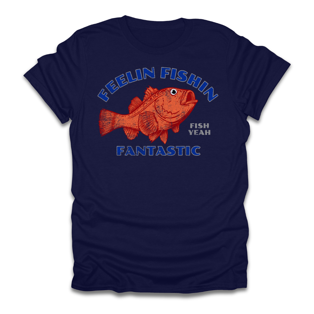 Feelin Fishin Fantastic Orange Fish T-Shirt