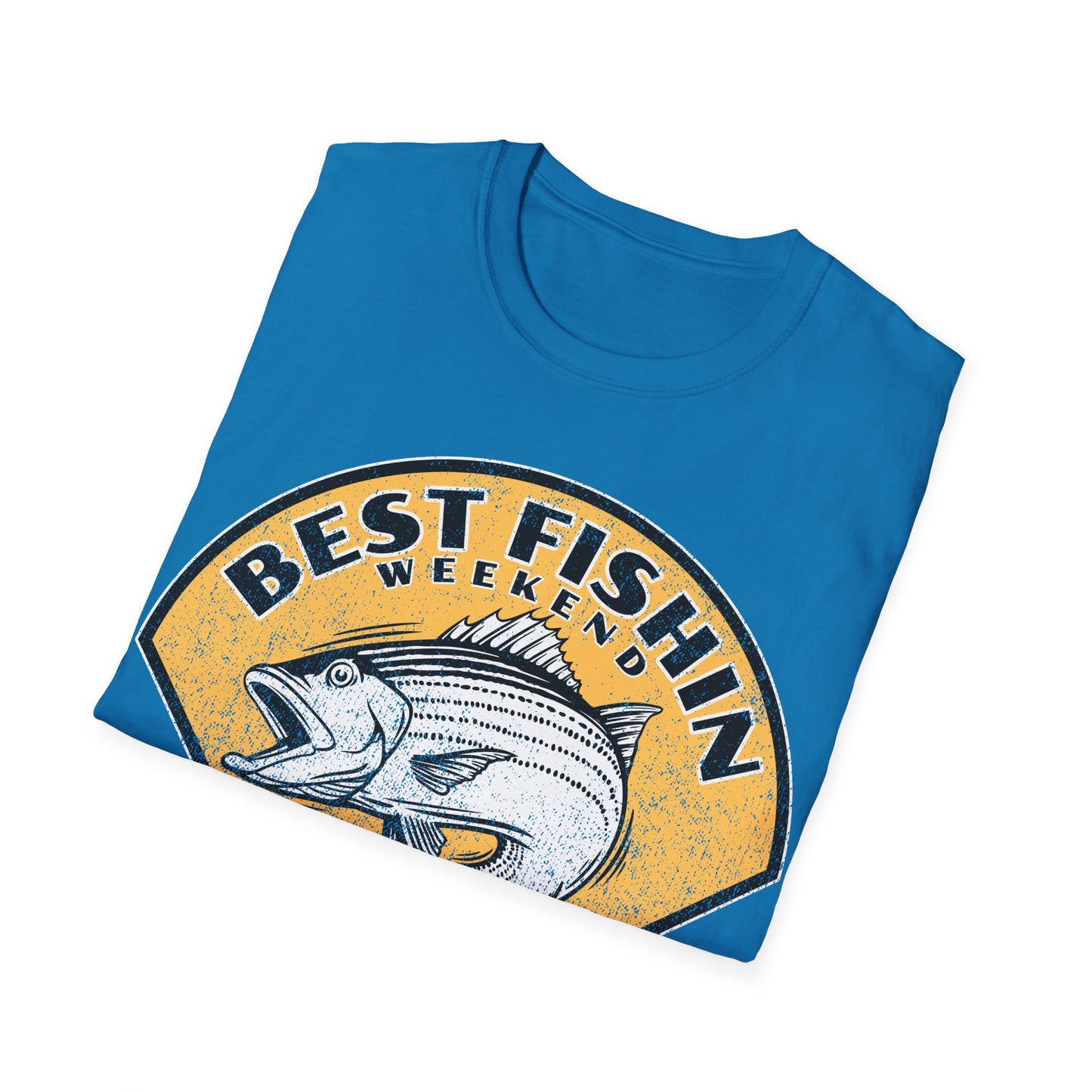 Best Fishin Weekend Striped Bass Yellow T-Shirt