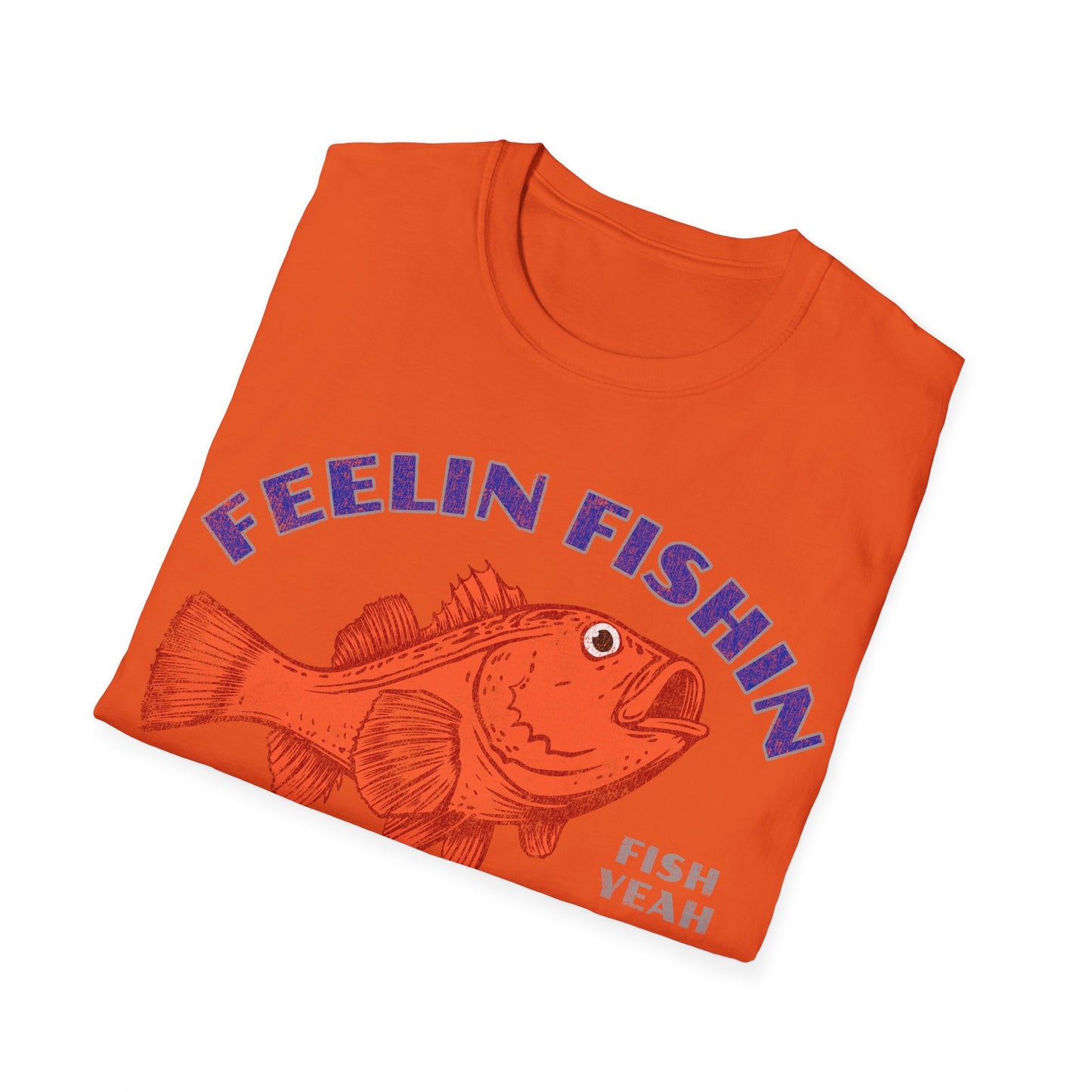 Feelin Fishin Fantastic Orange Fish T-Shirt