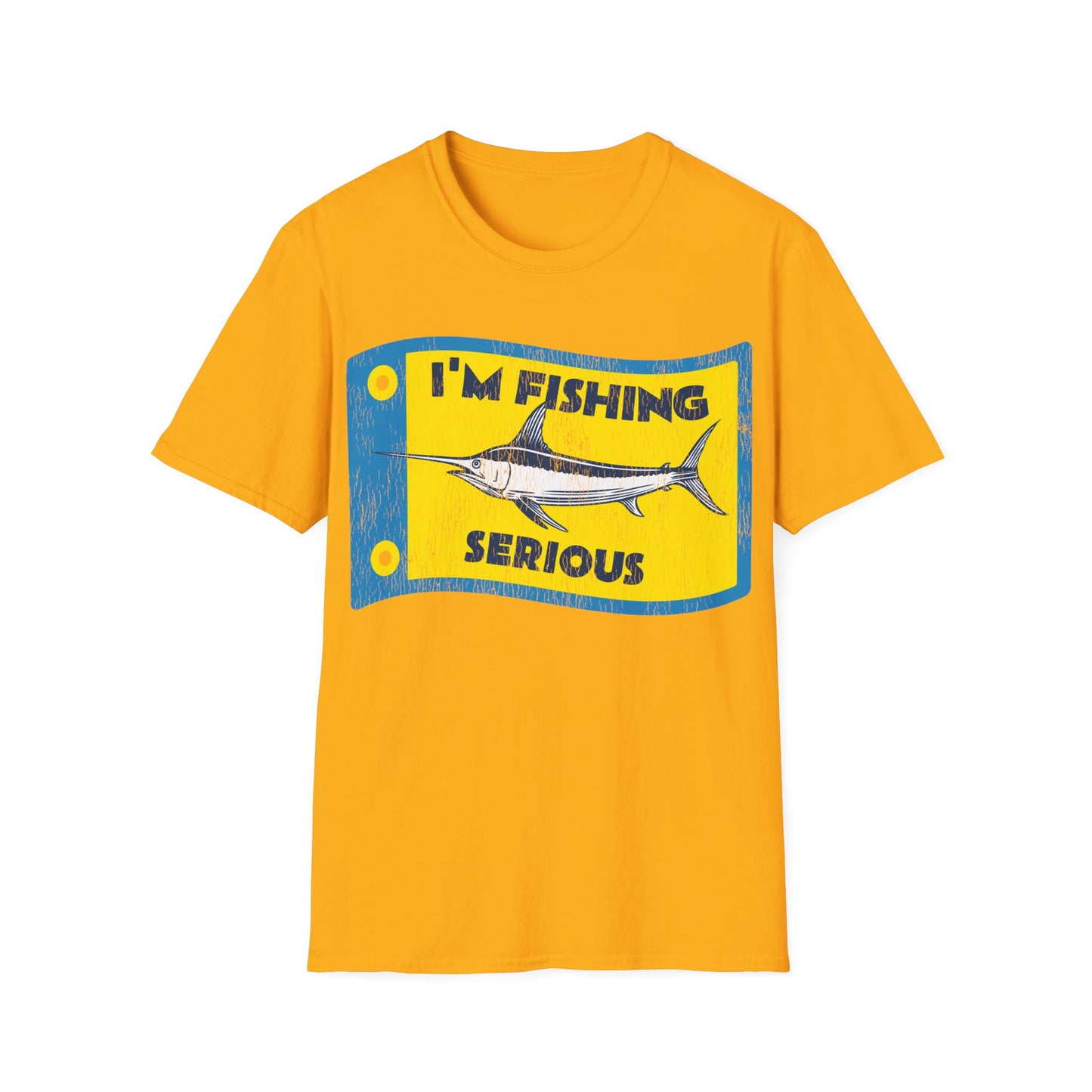 Im Fishing Serious Flag T-Shirt