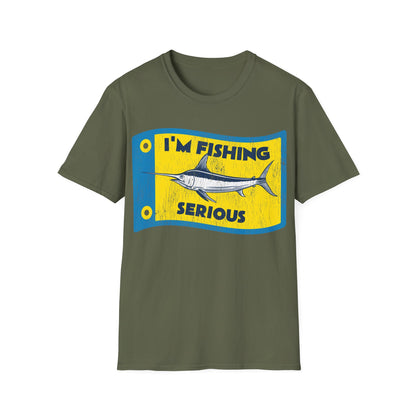 Im Fishing Serious Flag T-Shirt