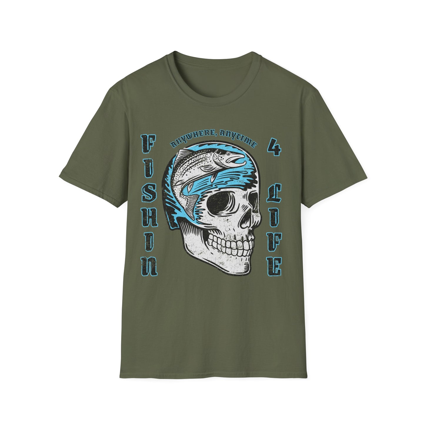 Fishin 4 Life Skull T-Shirt