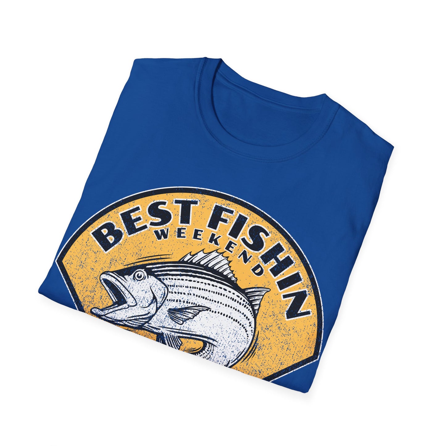Best Fishin Weekend Striped Bass Yellow T-Shirt