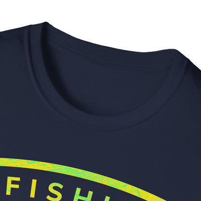 Fishin Awesome Yellow Green Tuna Stamp T-Shirt