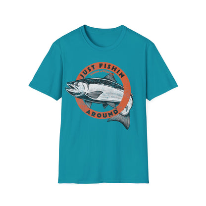 Just Fishin Around Salmon T-Shirt