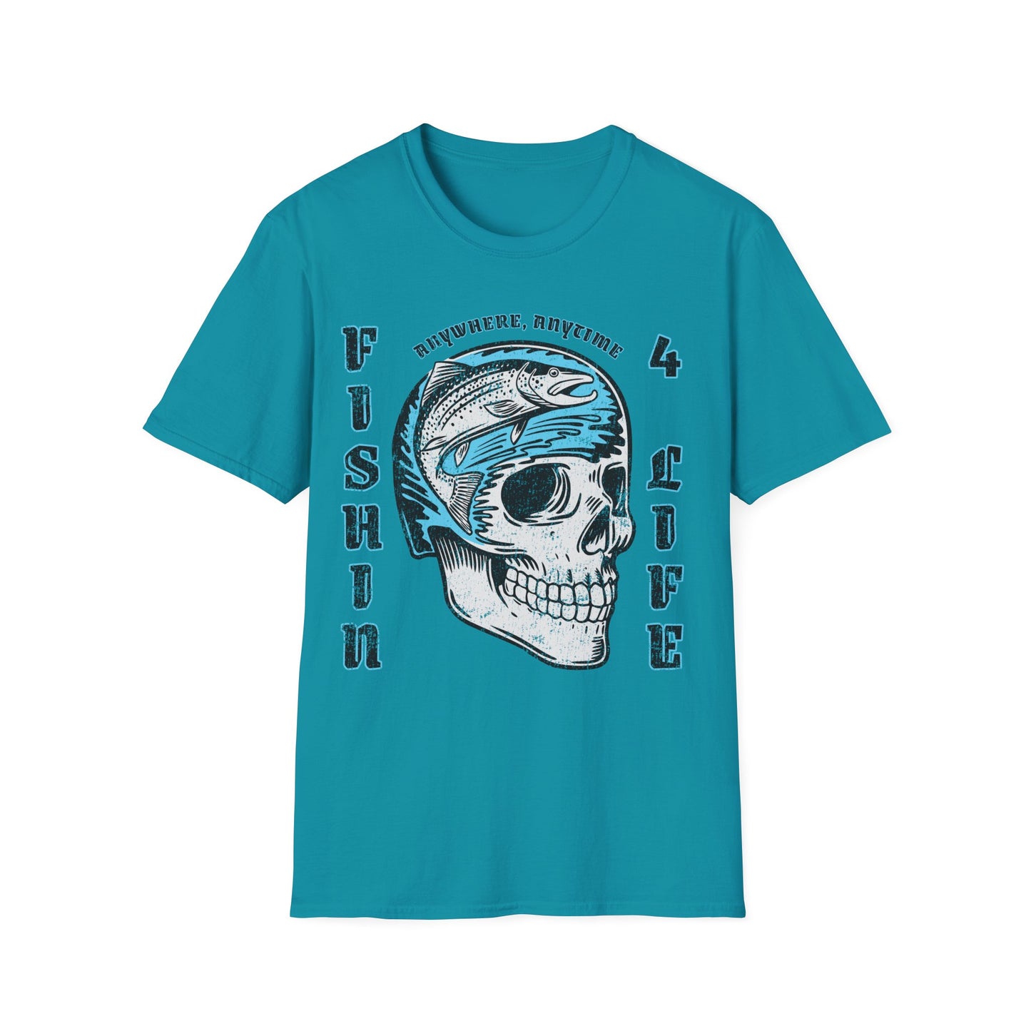 Fishin 4 Life Skull T-Shirt