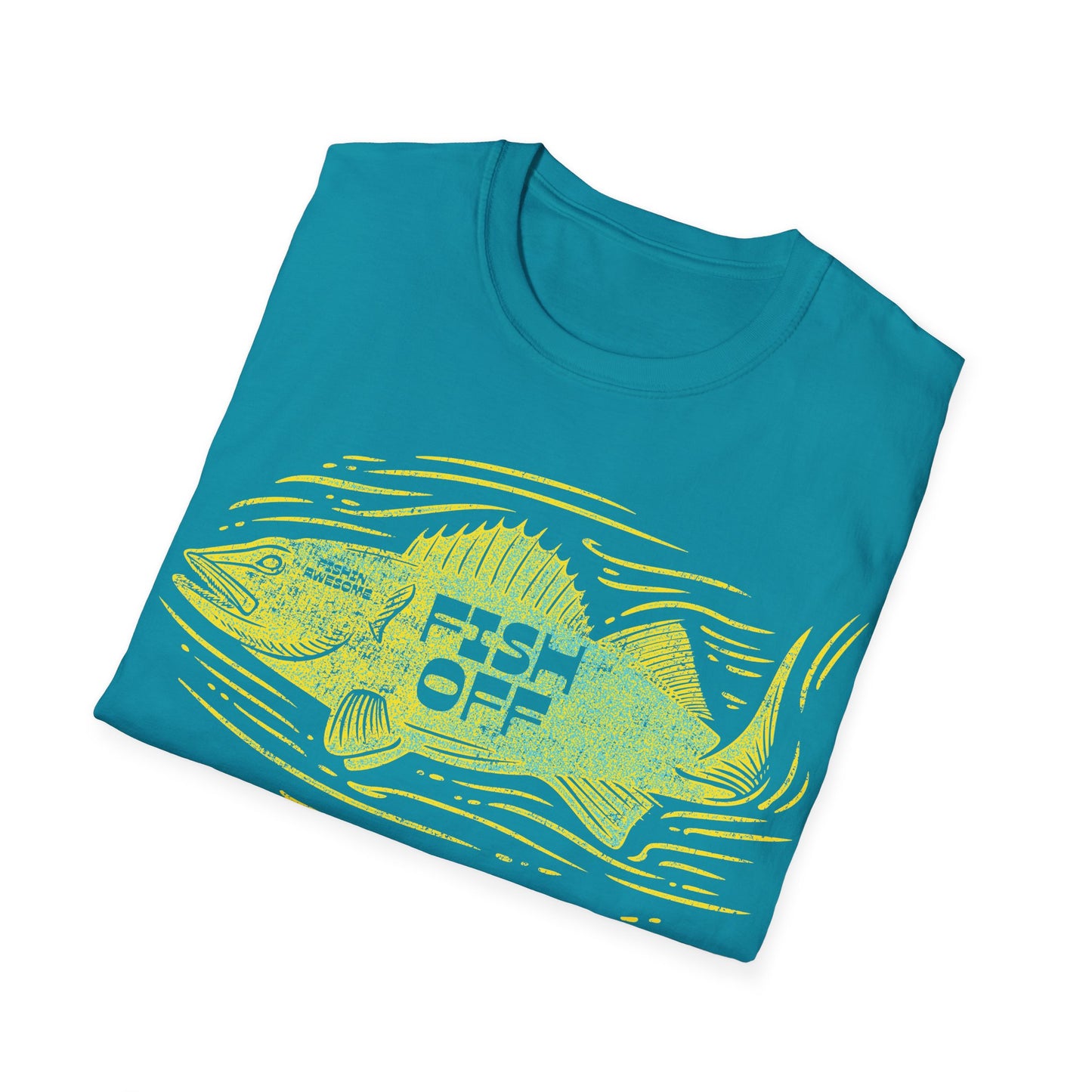 Fish Off Walleye Yellow T-Shirt