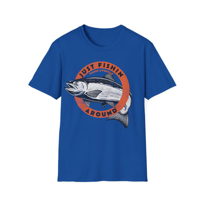 Just Fishin Around Salmon T-Shirt