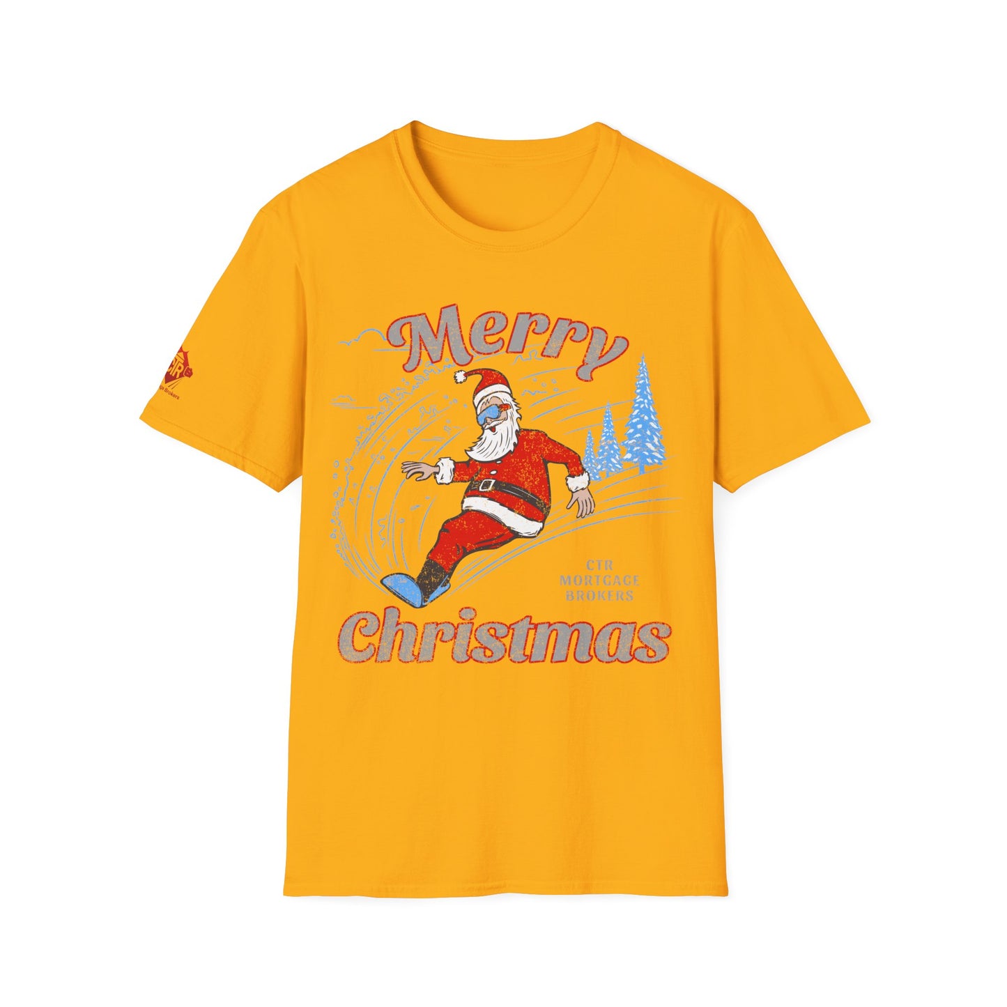 CTR Santa Snow Board T-Shirt