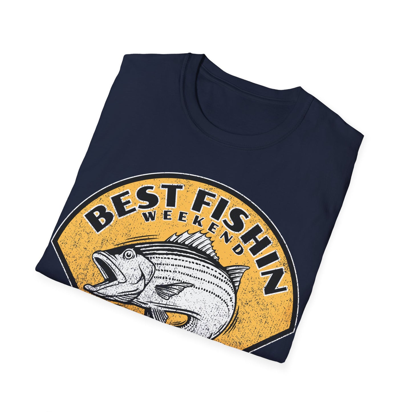 Best Fishin Weekend Striped Bass Yellow T-Shirt
