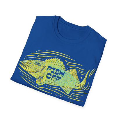Fish Off Walleye Yellow T-Shirt