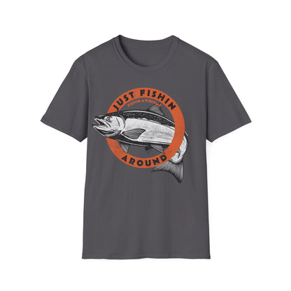 Just Fishin Around Salmon T-Shirt