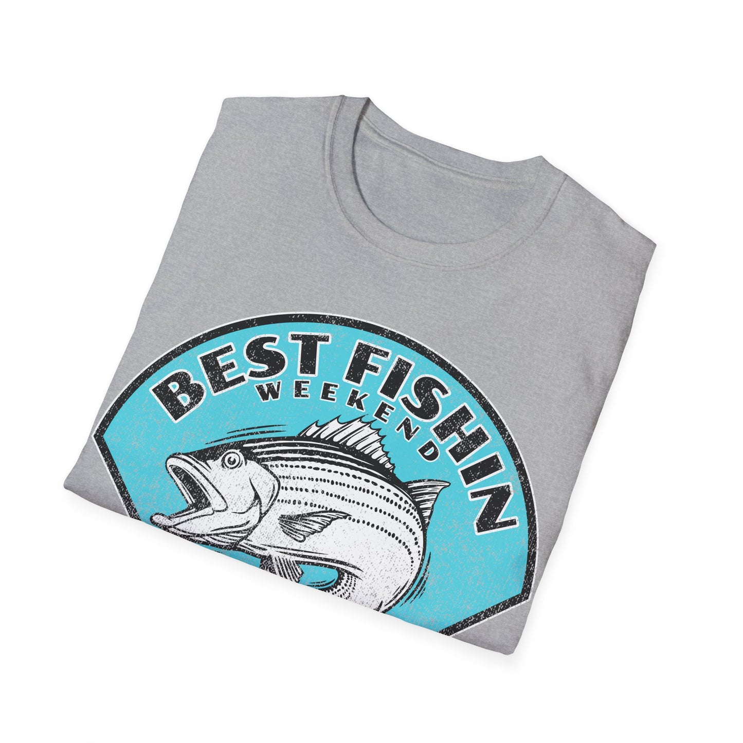 Best Fishin Weekend Striped Bass Blue T-Shirt