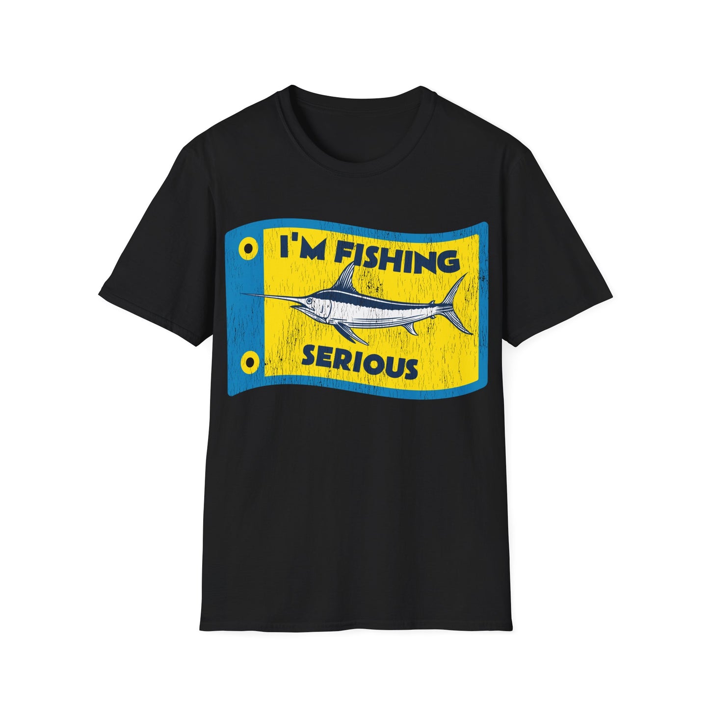 Im Fishing Serious Flag T-Shirt