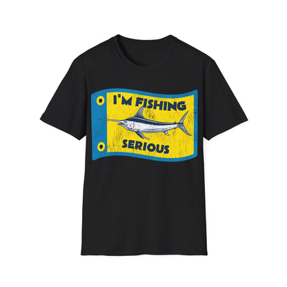 Im Fishing Serious Flag T-Shirt