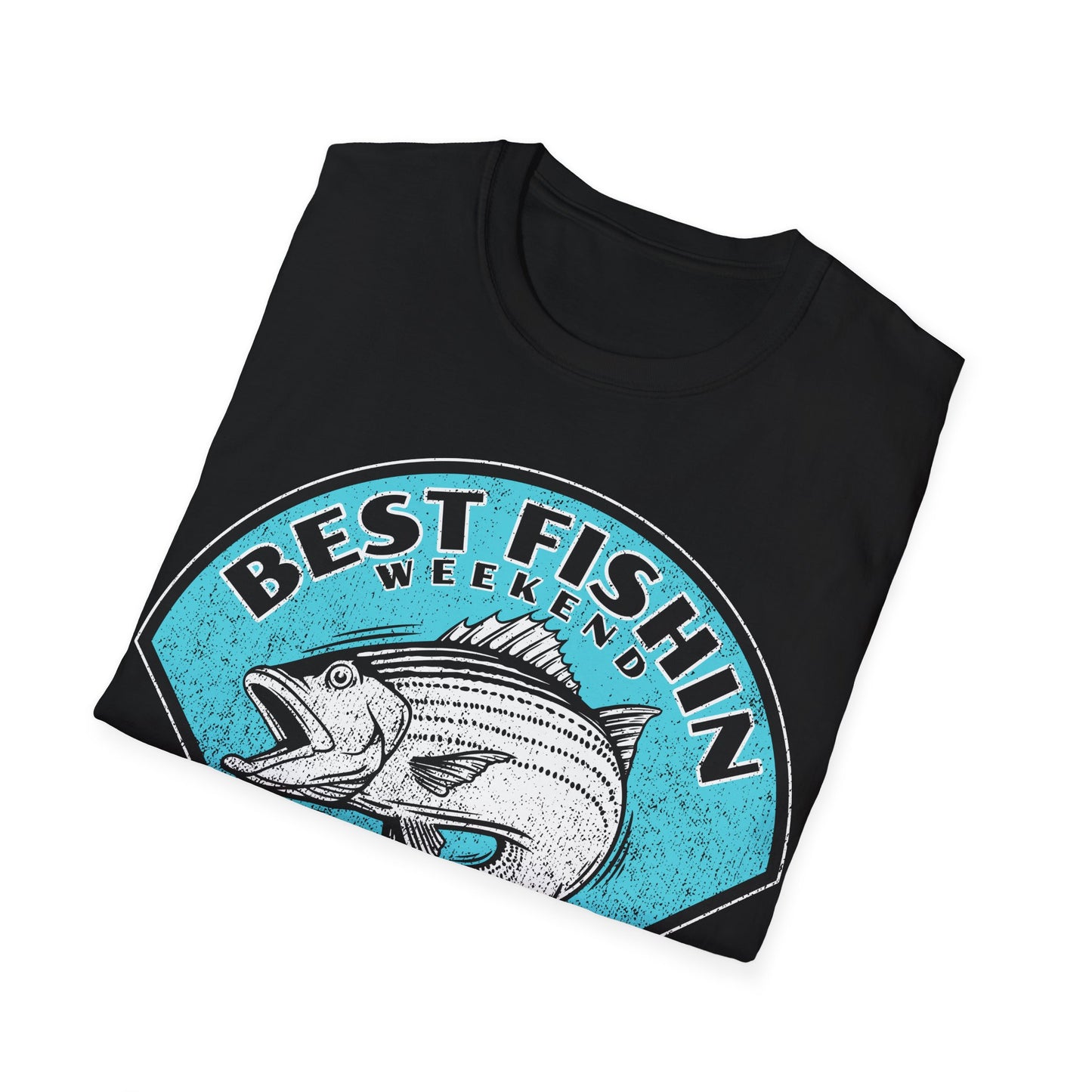 Best Fishin Weekend Striped Bass Blue T-Shirt