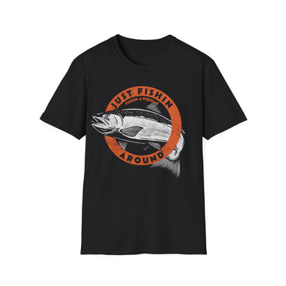 Just Fishin Around Salmon T-Shirt