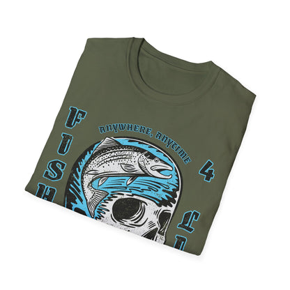 Fishin 4 Life Skull T-Shirt