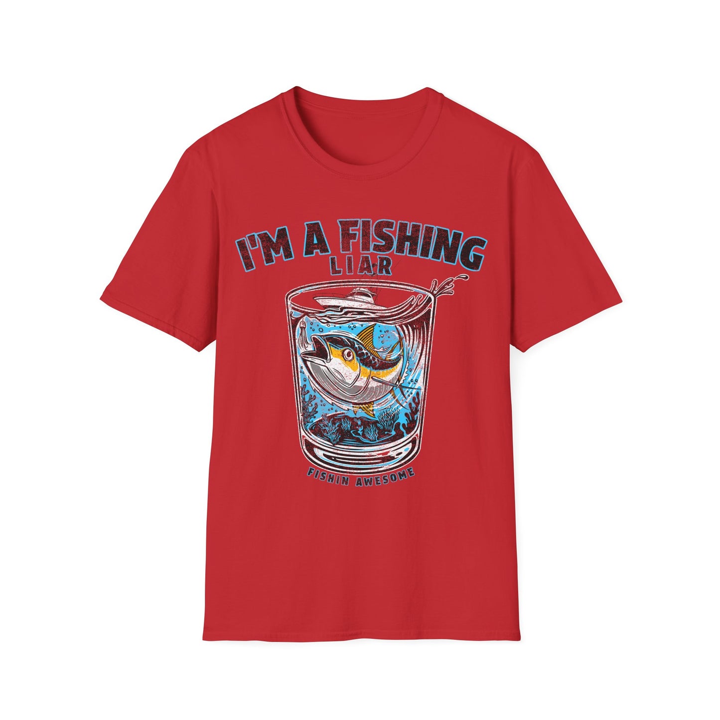 Fishing Liar Glass T-Shirt