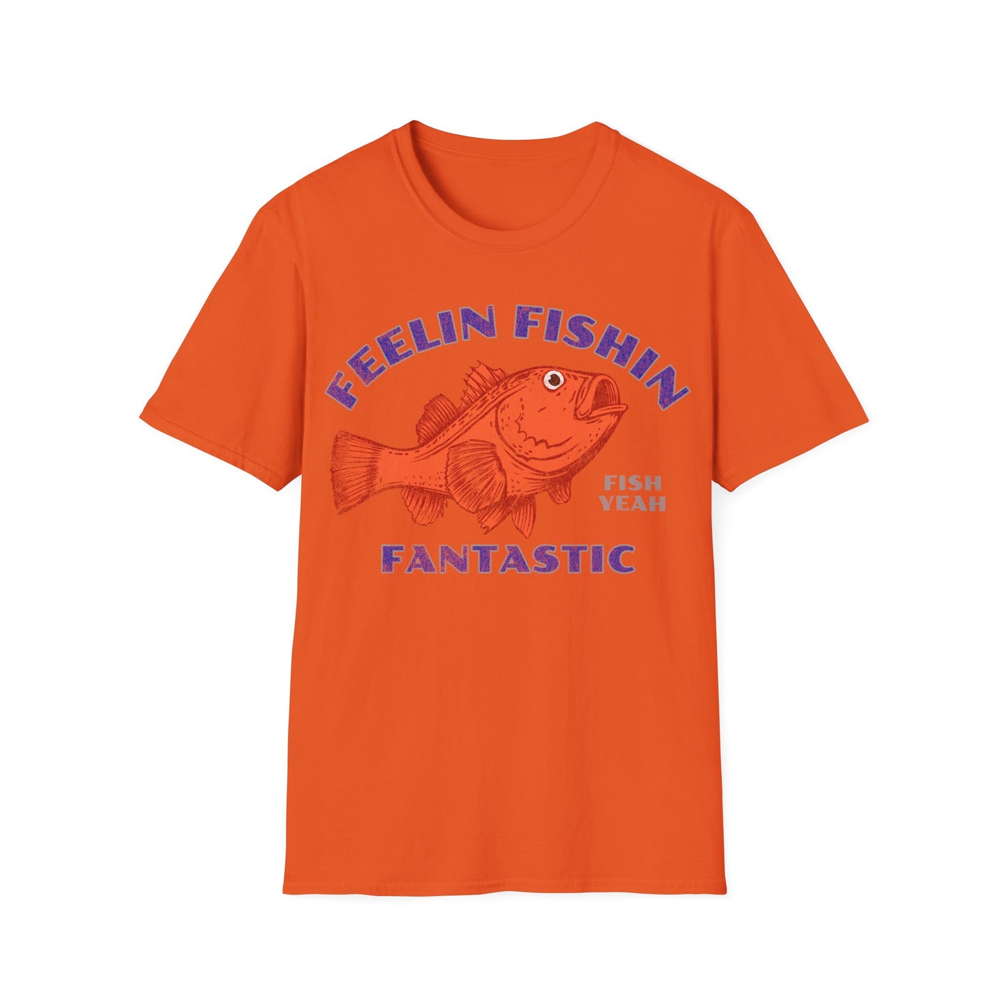 Feelin Fishin Fantastic Orange Fish T-Shirt