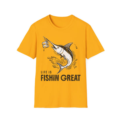 Life Is Fishin Great Swordfish T-Shirt