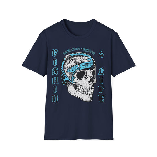 Fishin 4 Life Skull T-Shirt